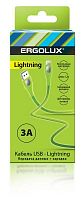 15303 Кабель USB-Lightning ELX-CDC03-C05 3А 1.2м зарядка+передача данных коробка зел. Ergolux 