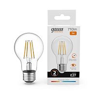 22219 Лампа светодиодная филаментная Filament Elementary А60 9Вт 2700К Е27 710лм GAUSS 