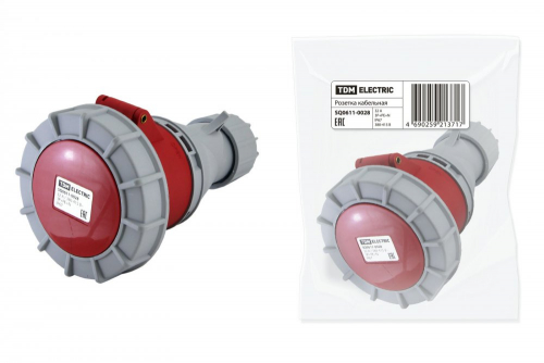 SQ0611-0028 Розетка кабельная IP67 32А 3Р+РЕ+N 380В TDM