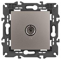Б0065760 Розетка телевизионная одиночная TV Elegance 14-3101-16 титан Эра 