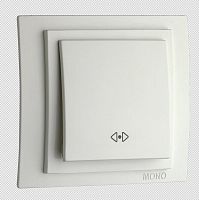 Выключатель Mono Electric Despina/ Larissa одноклавишный перекресный белый 500-001925-112 в г. Санкт-Петербург 