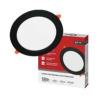 4690612064093 Светильник светодиодный RLP-VC 1840BL 18Вт 4000К IP40 1440лм 230В 185мм круглый встраив. панель черн. IN HOME 