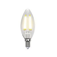 Лампа светодиодная филаментная Uniel E14 6W 3000K прозрачная LED-C35-6W/WW/E14/CL PLS02WH UL-00000199 в г. Санкт-Петербург 