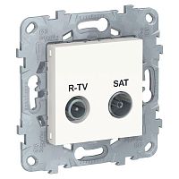 Механизм розетки R-TV/SAT UNICA NEW проходная бел. SchE NU545618