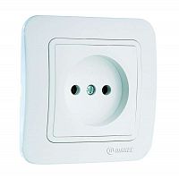 70022 Розетка 1-м СП Lillium 16А IP20 без заземл. бел./бел. Makel 