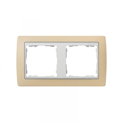 82621-31 Рамка 2-м Simon82 пастель крем./бел. Simon 