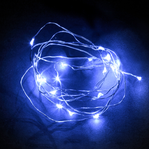 Светодиодная гирлянда Feron CL570 линейная синий, статичная, 2м + 0.5м, с питанием от батареек, прозрачный шнур 32367 в г. Санкт-Петербург  фото 5