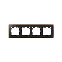 8201640-271 Рамка 4-м Simon82 Detail графит; основание дерево Simon 