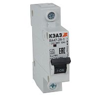 318212 Выключатель автоматический модульный 1п D 1А 4.5кА ВА47-29-1D1-УХЛ3 КЭАЗ 