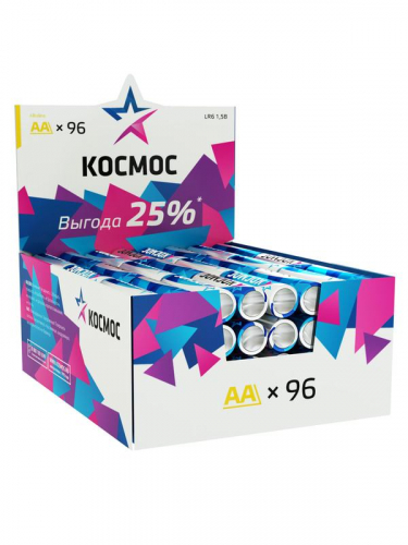 Элемент питания алкалиновый AA/LR6 (уп.96шт) КОСМОС KOCLR6_96BOX в г. Санкт-Петербург 