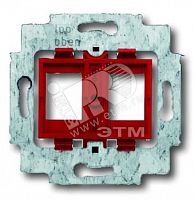 Суппорт для 2 неэкранированных LWL разъемов AMP / tyco Electronics BTR KRONE RADIALL Setec с красным цоколем без распорок