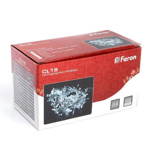 Светодиодная гирлянда Feron CL18 занавес 1.5*1.5м  + 3м 230V 2700К , c питанием от сети,эффектом стробов, прозрачный шнур 32326 в г. Санкт-Петербург  фото 6