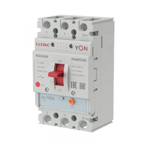 MGS160N-3TAMF0100 Выключатель автоматический MGS160 3P 80-100A 36kA YON 