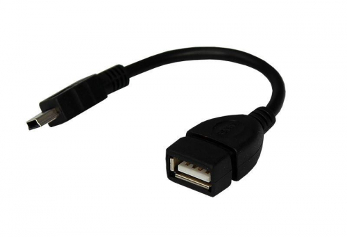 Кабель USB OTG mini USB на USB шнур 0.15м черн. Rexant 18-1181 в г. Санкт-Петербург 