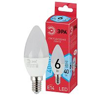 Лампа светодиодная ЭРА E14 6W 4000K матовая LED B35-6W-840-E14 R Б0051057 в г. Санкт-Петербург 