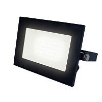 UL-00007732 Прожектор светодиодный ULF-F21-30W/3000K IP65 200-250В BLACK теплый бел. свет 3000К. черн. Uniel 