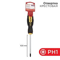12-4727 Отвертка крестовая PH 1х100мм двухкомпонентн. рукоятка Rexant 