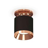 Комплект накладного светильника Ambrella light Techno Spot XS7402121 SBK/PPG черный песок/золото розовое полированное (N7930, C7402, N7035) в г. Санкт-Петербург 