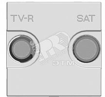 N2251.7 PL Zenit Розетка телевизионная TV-R-SAT оконечная с накладкой серебро