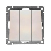 A0043-OBr Выключатель 3-кл. СП Афина 10А IP20 механизм жемчуж. Universal 