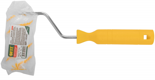 Валик полиакриловый белый с желтой полосой "миди", диам. 30/54 мм; ворс 12 мм, 100 мм в г. Санкт-Петербург  фото 3