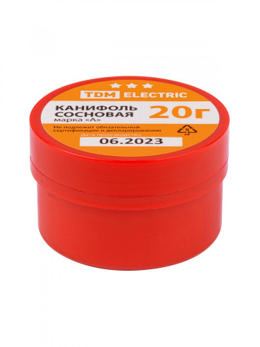 SQ1025-1509 Канифоль сосновая, марка "А", 20 г, банка, инд. упаковка, серия "Алмаз" TDM