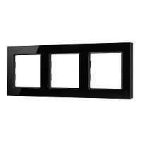 043800 Рамка стеклянная FRM-GLARE-GS-3-BK Arlight 