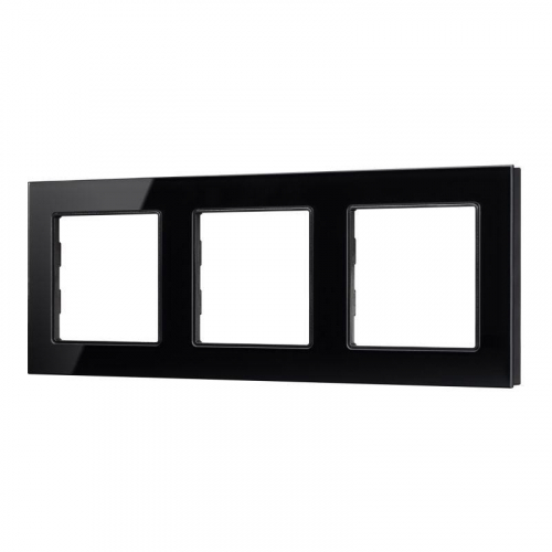 043800 Рамка стеклянная FRM-GLARE-GS-3-BK Arlight 