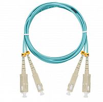 NMF-PC2M3C2-SCU-SCU-001 Патч-корд  волоконно-оптический соед. многомод. 50/125мкм стандарта ОМ3 SC/UPC-SC/UPC двойн. LSZH нг(В)-HFLTx 2мм аква 1м NIKOMAX 