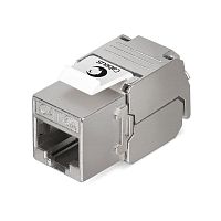 7655c Вставка Keystone Jack RJ45 (8P8C) 180град. кат.6A полный экран без инструмента Toolless Cabeus 