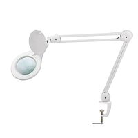 31-0403 Лупа на струбцине круглая настол. 5D с подсветкой 56 SMD LED d127мм бел. Rexant 